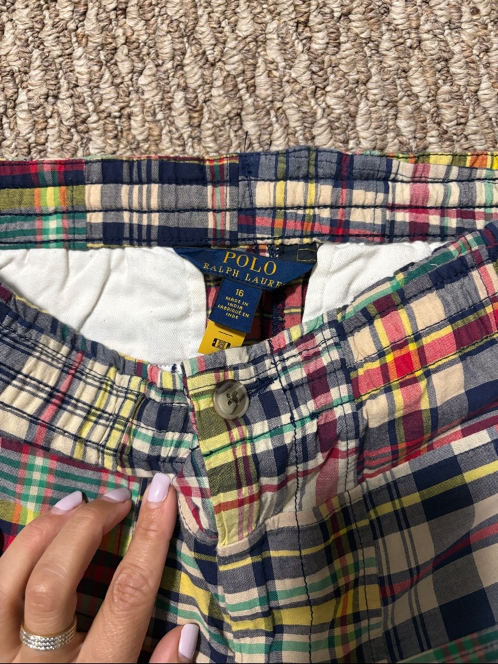 Polo by Ralph Lauren Multicolor Madras Plaid pants - Picture 2 of 3